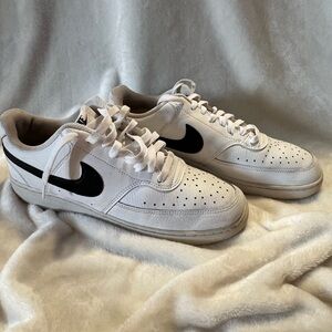 Size 10.5 - Nike Court Vision Low Next Nature Black:White